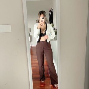 Almost&Here White Crop Blazer